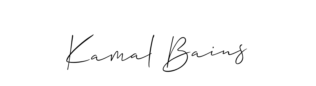 Design your own signature with our free online signature maker. With this signature software, you can create a handwritten (Allison_Script) signature for name Kamal Bains. Kamal Bains signature style 2 images and pictures png