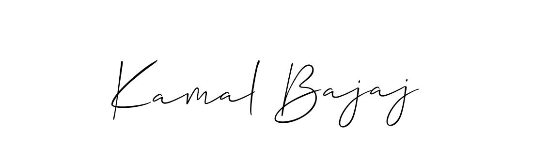 How to Draw Kamal Bajaj signature style? Allison_Script is a latest design signature styles for name Kamal Bajaj. Kamal Bajaj signature style 2 images and pictures png