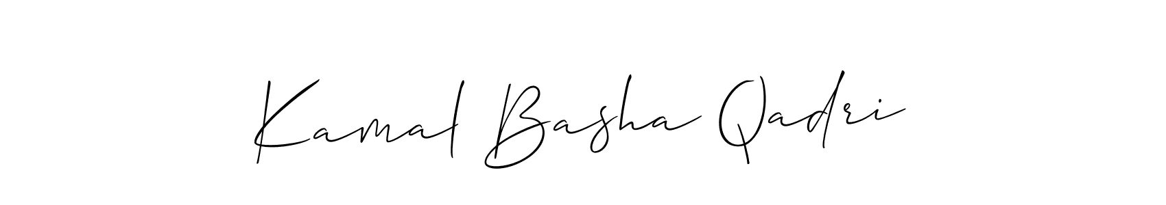 Also You can easily find your signature by using the search form. We will create Kamal Basha Qadri name handwritten signature images for you free of cost using Allison_Script sign style. Kamal Basha Qadri signature style 2 images and pictures png