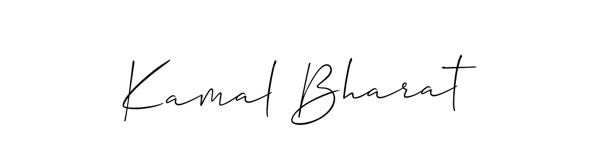 How to Draw Kamal Bharat signature style? Allison_Script is a latest design signature styles for name Kamal Bharat. Kamal Bharat signature style 2 images and pictures png