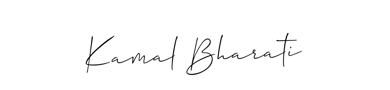 How to Draw Kamal Bharati signature style? Allison_Script is a latest design signature styles for name Kamal Bharati. Kamal Bharati signature style 2 images and pictures png