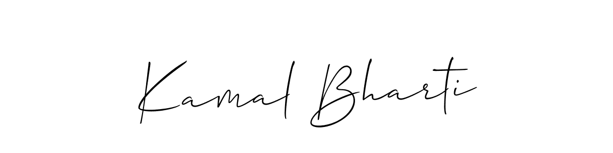 Similarly Allison_Script is the best handwritten signature design. Signature creator online .You can use it as an online autograph creator for name Kamal Bharti. Kamal Bharti signature style 2 images and pictures png