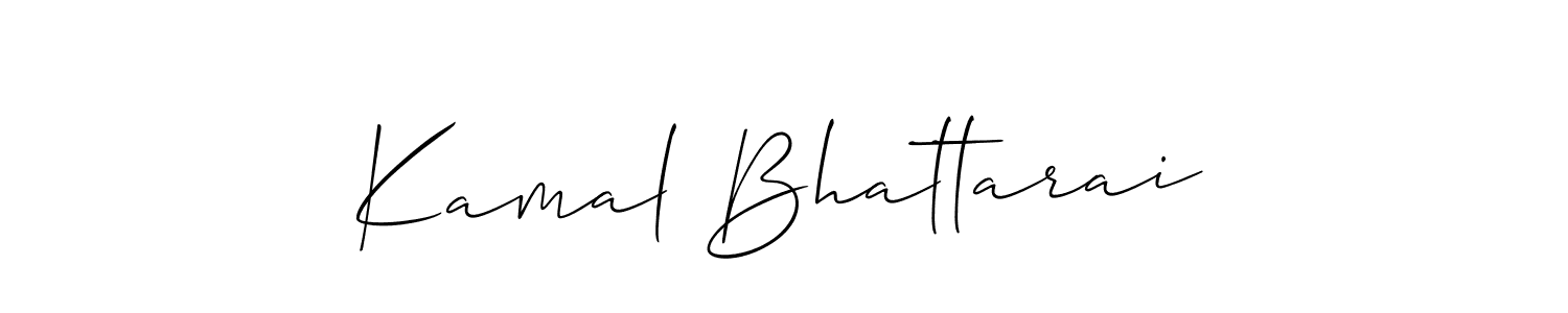 Also we have Kamal Bhattarai name is the best signature style. Create professional handwritten signature collection using Allison_Script autograph style. Kamal Bhattarai signature style 2 images and pictures png