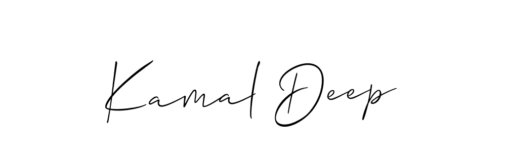 Design your own signature with our free online signature maker. With this signature software, you can create a handwritten (Allison_Script) signature for name Kamal Deep. Kamal Deep signature style 2 images and pictures png