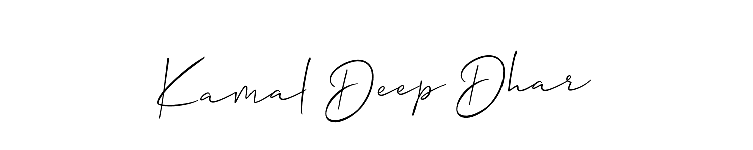 Similarly Allison_Script is the best handwritten signature design. Signature creator online .You can use it as an online autograph creator for name Kamal Deep Dhar. Kamal Deep Dhar signature style 2 images and pictures png