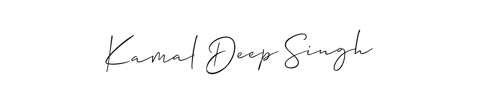 Also You can easily find your signature by using the search form. We will create Kamal Deep Singh name handwritten signature images for you free of cost using Allison_Script sign style. Kamal Deep Singh signature style 2 images and pictures png