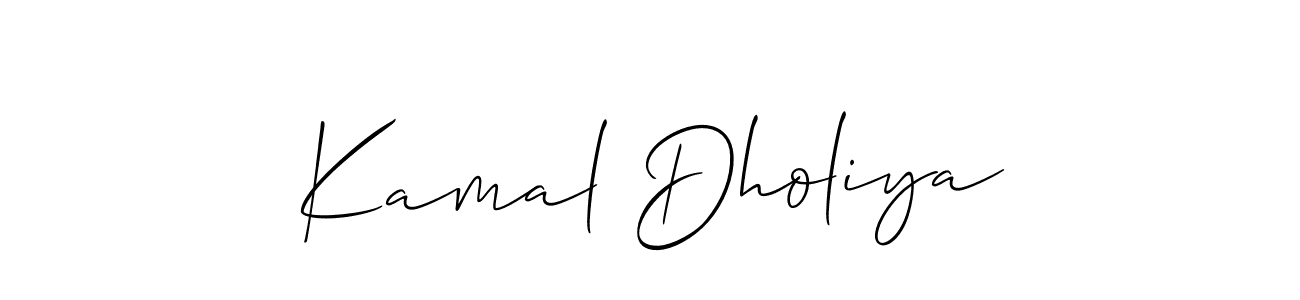 This is the best signature style for the Kamal Dholiya name. Also you like these signature font (Allison_Script). Mix name signature. Kamal Dholiya signature style 2 images and pictures png