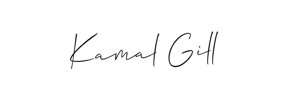 You should practise on your own different ways (Allison_Script) to write your name (Kamal Gill) in signature. don't let someone else do it for you. Kamal Gill signature style 2 images and pictures png