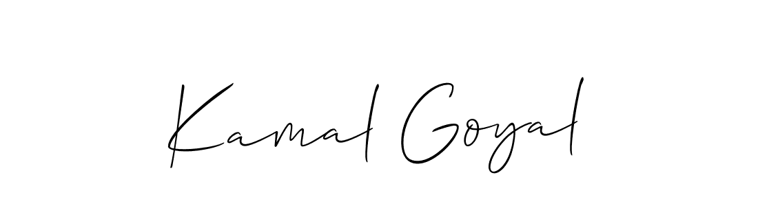 if you are searching for the best signature style for your name Kamal Goyal. so please give up your signature search. here we have designed multiple signature styles  using Allison_Script. Kamal Goyal signature style 2 images and pictures png