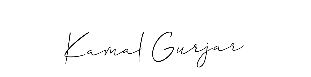 Design your own signature with our free online signature maker. With this signature software, you can create a handwritten (Allison_Script) signature for name Kamal Gurjar. Kamal Gurjar signature style 2 images and pictures png