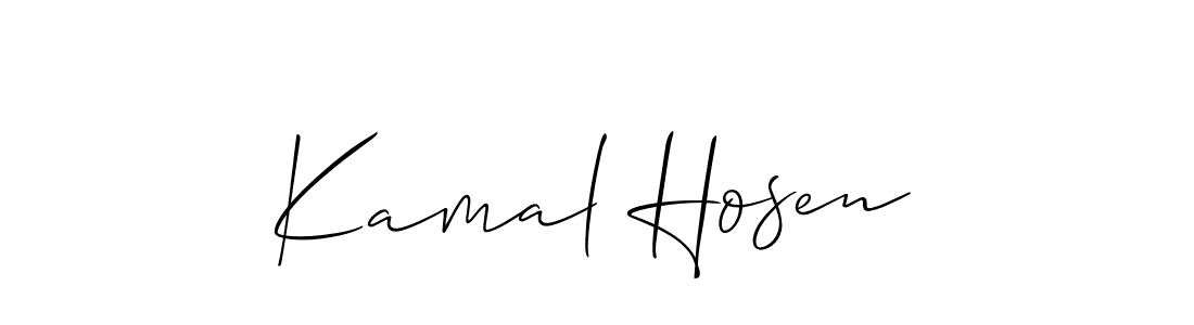 How to Draw Kamal Hosen signature style? Allison_Script is a latest design signature styles for name Kamal Hosen. Kamal Hosen signature style 2 images and pictures png