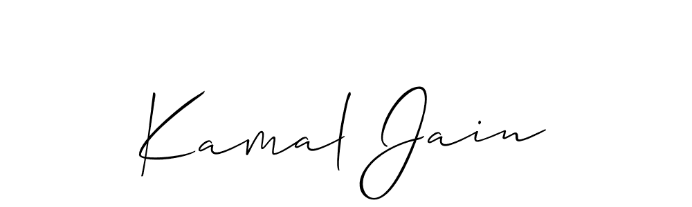 Allison_Script is a professional signature style that is perfect for those who want to add a touch of class to their signature. It is also a great choice for those who want to make their signature more unique. Get Kamal Jain name to fancy signature for free. Kamal Jain signature style 2 images and pictures png