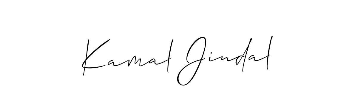 Make a beautiful signature design for name Kamal Jindal. With this signature (Allison_Script) style, you can create a handwritten signature for free. Kamal Jindal signature style 2 images and pictures png