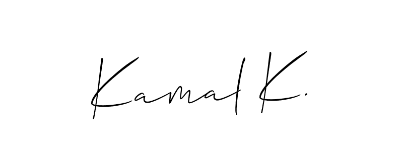 How to make Kamal K. signature? Allison_Script is a professional autograph style. Create handwritten signature for Kamal K. name. Kamal K. signature style 2 images and pictures png