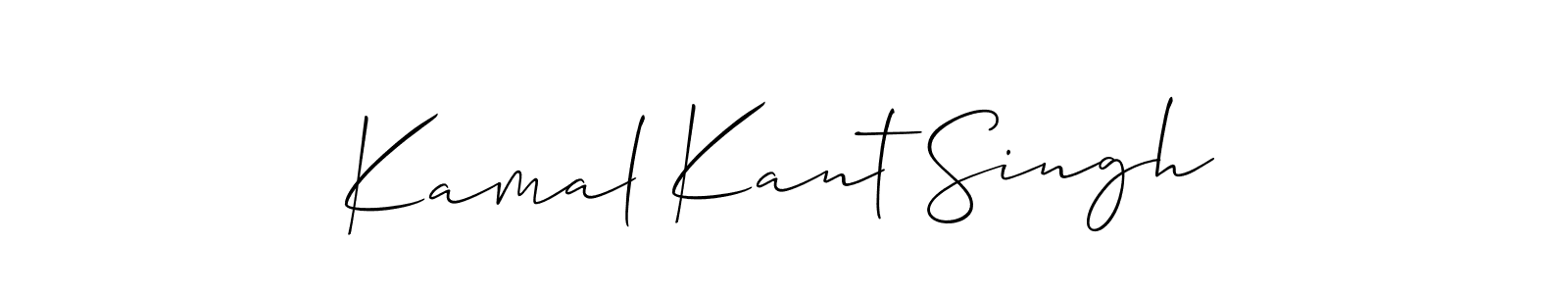 How to make Kamal Kant Singh name signature. Use Allison_Script style for creating short signs online. This is the latest handwritten sign. Kamal Kant Singh signature style 2 images and pictures png