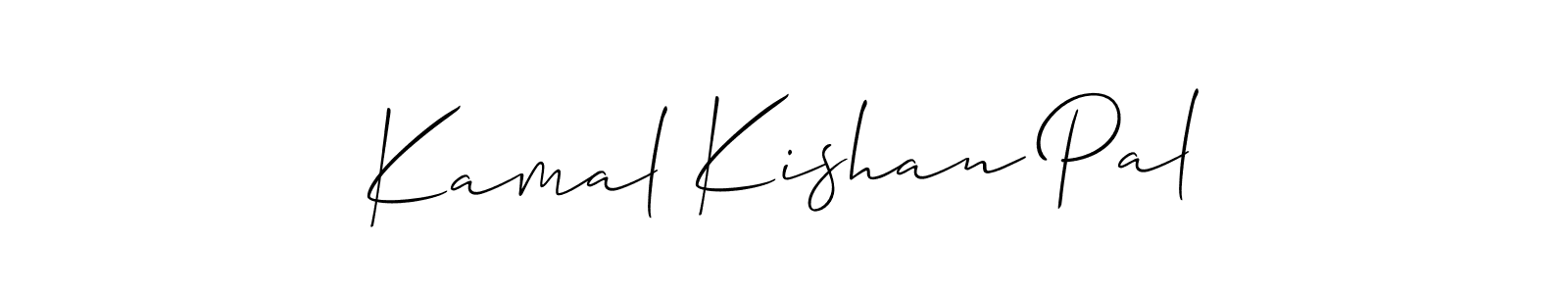 How to Draw Kamal Kishan Pal signature style? Allison_Script is a latest design signature styles for name Kamal Kishan Pal. Kamal Kishan Pal signature style 2 images and pictures png
