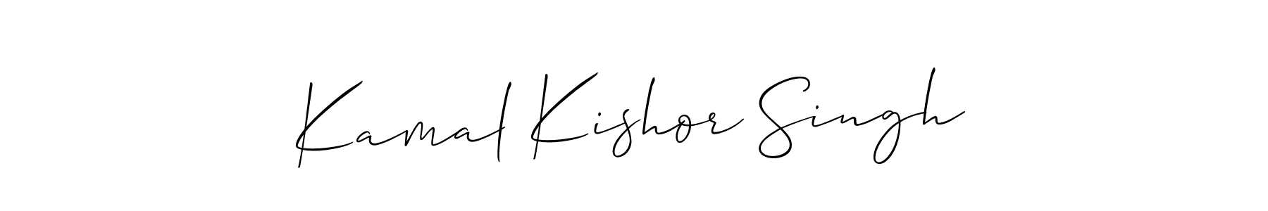 It looks lik you need a new signature style for name Kamal Kishor Singh. Design unique handwritten (Allison_Script) signature with our free signature maker in just a few clicks. Kamal Kishor Singh signature style 2 images and pictures png