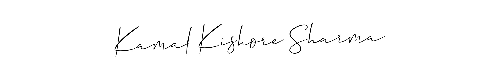 This is the best signature style for the Kamal Kishore Sharma name. Also you like these signature font (Allison_Script). Mix name signature. Kamal Kishore Sharma signature style 2 images and pictures png