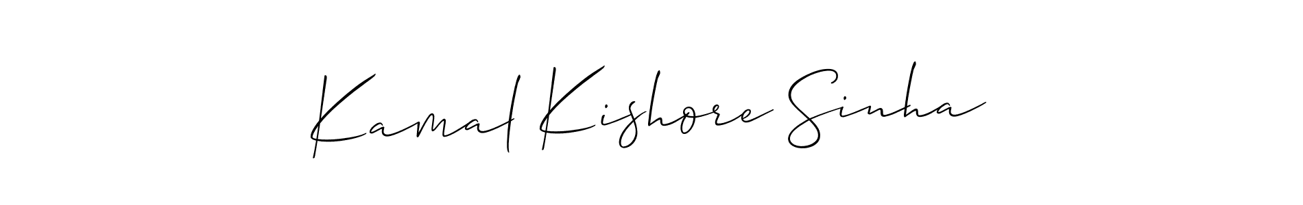 Create a beautiful signature design for name Kamal Kishore Sinha. With this signature (Allison_Script) fonts, you can make a handwritten signature for free. Kamal Kishore Sinha signature style 2 images and pictures png