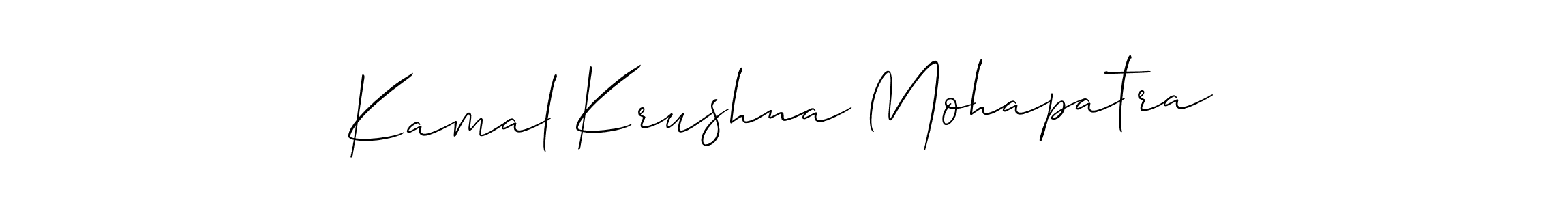 How to make Kamal Krushna Mohapatra name signature. Use Allison_Script style for creating short signs online. This is the latest handwritten sign. Kamal Krushna Mohapatra signature style 2 images and pictures png