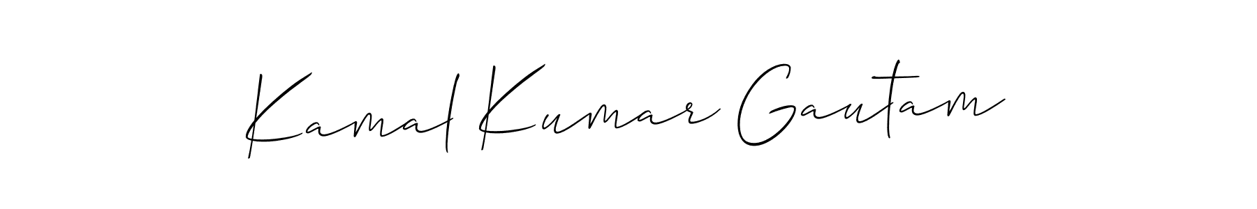 if you are searching for the best signature style for your name Kamal Kumar Gautam. so please give up your signature search. here we have designed multiple signature styles  using Allison_Script. Kamal Kumar Gautam signature style 2 images and pictures png