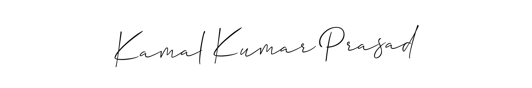 Allison_Script is a professional signature style that is perfect for those who want to add a touch of class to their signature. It is also a great choice for those who want to make their signature more unique. Get Kamal Kumar Prasad name to fancy signature for free. Kamal Kumar Prasad signature style 2 images and pictures png