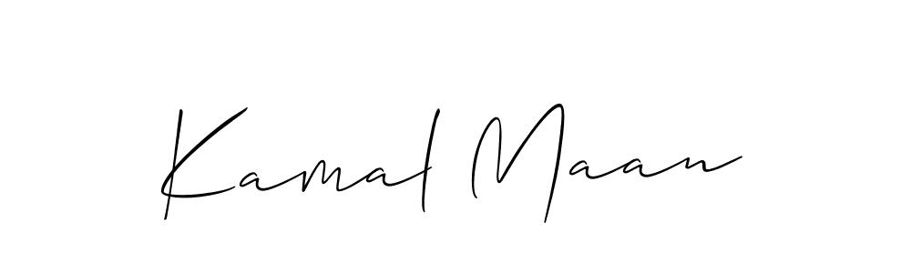 Allison_Script is a professional signature style that is perfect for those who want to add a touch of class to their signature. It is also a great choice for those who want to make their signature more unique. Get Kamal Maan name to fancy signature for free. Kamal Maan signature style 2 images and pictures png