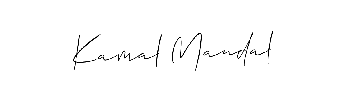 Kamal Mandal stylish signature style. Best Handwritten Sign (Allison_Script) for my name. Handwritten Signature Collection Ideas for my name Kamal Mandal. Kamal Mandal signature style 2 images and pictures png