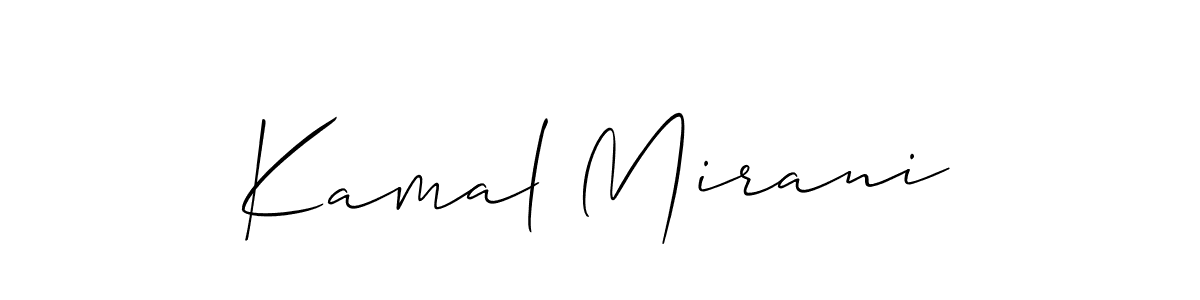 Design your own signature with our free online signature maker. With this signature software, you can create a handwritten (Allison_Script) signature for name Kamal Mirani. Kamal Mirani signature style 2 images and pictures png