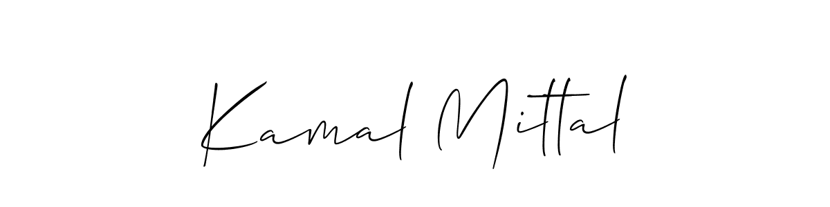 Allison_Script is a professional signature style that is perfect for those who want to add a touch of class to their signature. It is also a great choice for those who want to make their signature more unique. Get Kamal Mittal name to fancy signature for free. Kamal Mittal signature style 2 images and pictures png