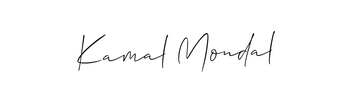 if you are searching for the best signature style for your name Kamal Mondal. so please give up your signature search. here we have designed multiple signature styles  using Allison_Script. Kamal Mondal signature style 2 images and pictures png