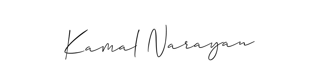 Use a signature maker to create a handwritten signature online. With this signature software, you can design (Allison_Script) your own signature for name Kamal Narayan. Kamal Narayan signature style 2 images and pictures png