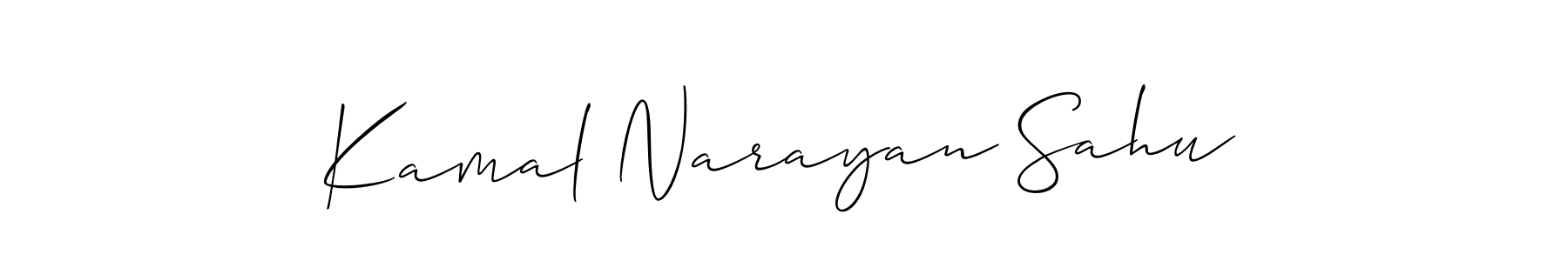 Design your own signature with our free online signature maker. With this signature software, you can create a handwritten (Allison_Script) signature for name Kamal Narayan Sahu. Kamal Narayan Sahu signature style 2 images and pictures png