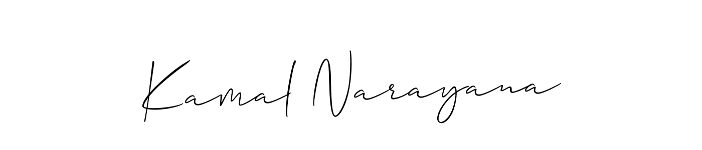 Also we have Kamal Narayana name is the best signature style. Create professional handwritten signature collection using Allison_Script autograph style. Kamal Narayana signature style 2 images and pictures png