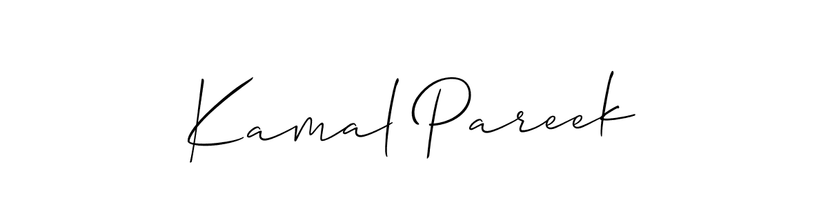 How to make Kamal Pareek name signature. Use Allison_Script style for creating short signs online. This is the latest handwritten sign. Kamal Pareek signature style 2 images and pictures png