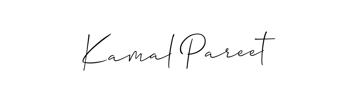 Kamal Pareet stylish signature style. Best Handwritten Sign (Allison_Script) for my name. Handwritten Signature Collection Ideas for my name Kamal Pareet. Kamal Pareet signature style 2 images and pictures png