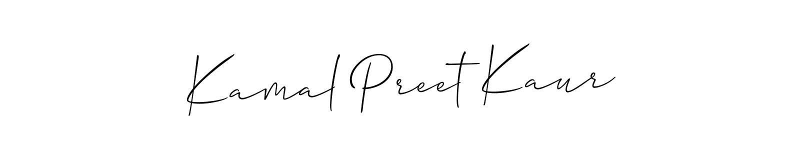 Similarly Allison_Script is the best handwritten signature design. Signature creator online .You can use it as an online autograph creator for name Kamal Preet Kaur. Kamal Preet Kaur signature style 2 images and pictures png