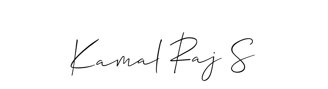 if you are searching for the best signature style for your name Kamal Raj S. so please give up your signature search. here we have designed multiple signature styles  using Allison_Script. Kamal Raj S signature style 2 images and pictures png