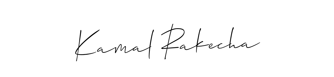 Design your own signature with our free online signature maker. With this signature software, you can create a handwritten (Allison_Script) signature for name Kamal Rakecha. Kamal Rakecha signature style 2 images and pictures png