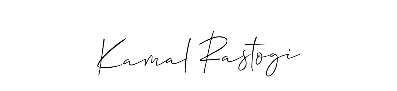 Allison_Script is a professional signature style that is perfect for those who want to add a touch of class to their signature. It is also a great choice for those who want to make their signature more unique. Get Kamal Rastogi name to fancy signature for free. Kamal Rastogi signature style 2 images and pictures png