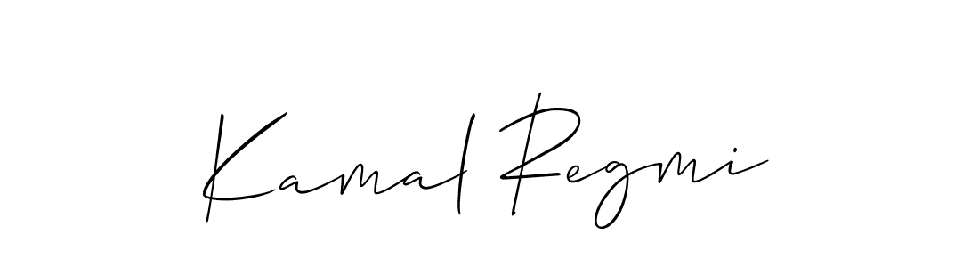 Use a signature maker to create a handwritten signature online. With this signature software, you can design (Allison_Script) your own signature for name Kamal Regmi. Kamal Regmi signature style 2 images and pictures png