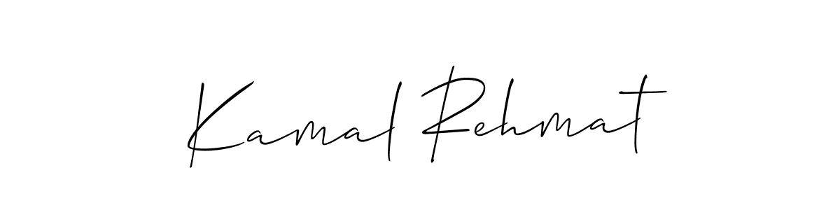 How to make Kamal Rehmat name signature. Use Allison_Script style for creating short signs online. This is the latest handwritten sign. Kamal Rehmat signature style 2 images and pictures png