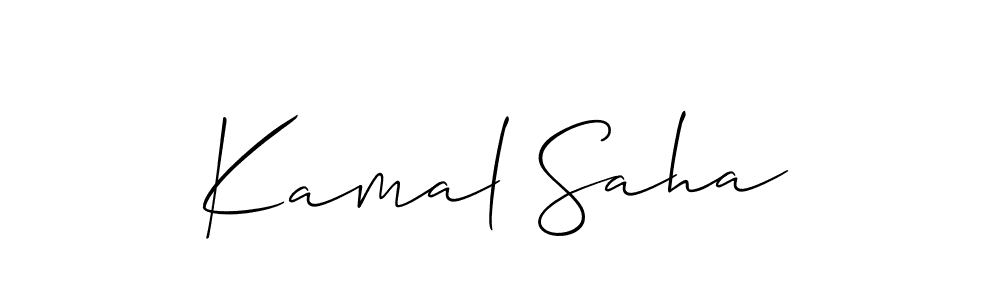 Kamal Saha stylish signature style. Best Handwritten Sign (Allison_Script) for my name. Handwritten Signature Collection Ideas for my name Kamal Saha. Kamal Saha signature style 2 images and pictures png