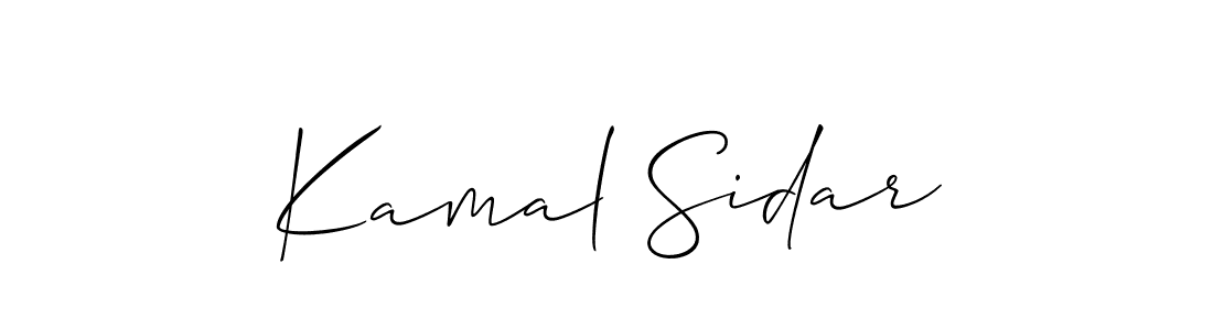 Also You can easily find your signature by using the search form. We will create Kamal Sidar name handwritten signature images for you free of cost using Allison_Script sign style. Kamal Sidar signature style 2 images and pictures png
