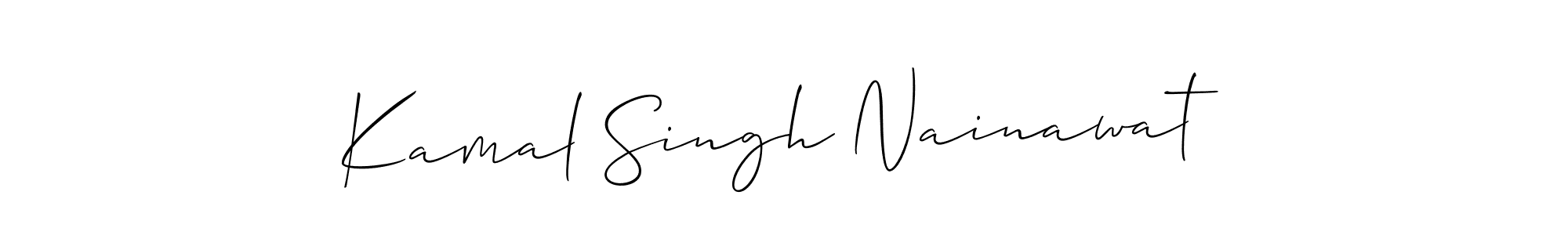 Create a beautiful signature design for name Kamal Singh Nainawat. With this signature (Allison_Script) fonts, you can make a handwritten signature for free. Kamal Singh Nainawat signature style 2 images and pictures png