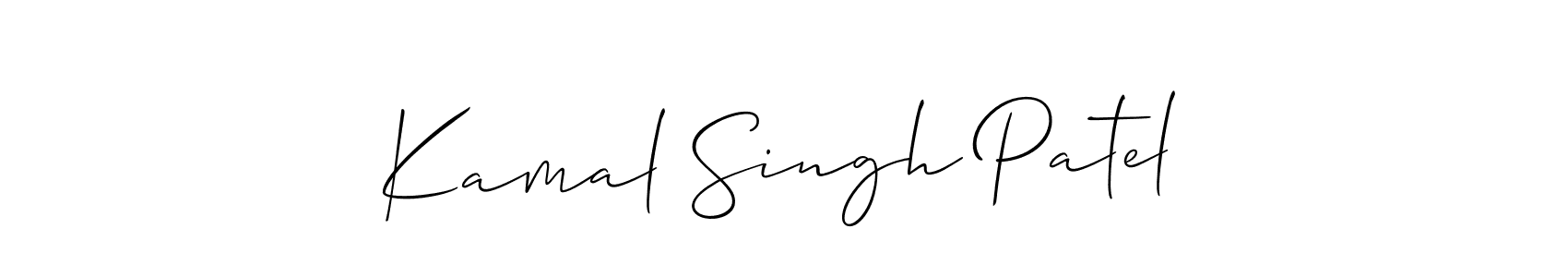 The best way (Allison_Script) to make a short signature is to pick only two or three words in your name. The name Kamal Singh Patel include a total of six letters. For converting this name. Kamal Singh Patel signature style 2 images and pictures png