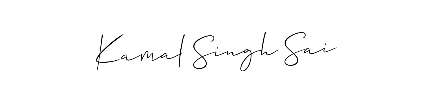 The best way (Allison_Script) to make a short signature is to pick only two or three words in your name. The name Kamal Singh Sai include a total of six letters. For converting this name. Kamal Singh Sai signature style 2 images and pictures png