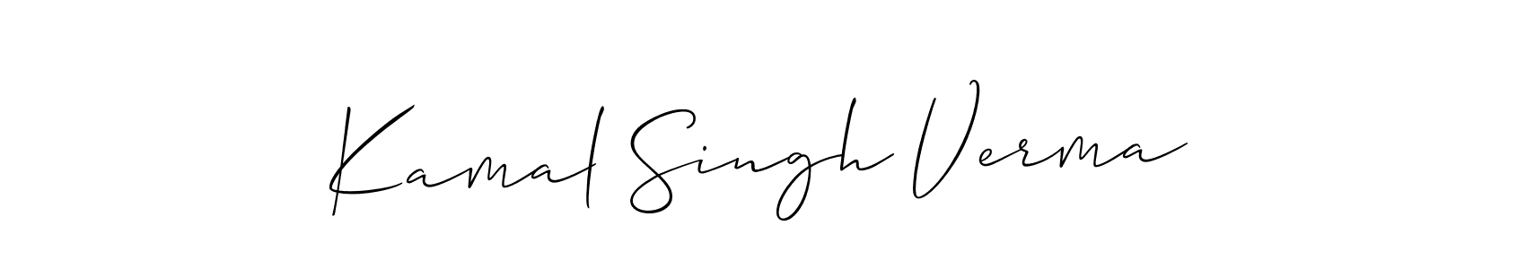 How to Draw Kamal Singh Verma signature style? Allison_Script is a latest design signature styles for name Kamal Singh Verma. Kamal Singh Verma signature style 2 images and pictures png