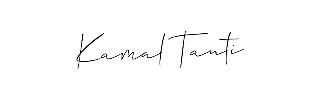 Also we have Kamal Tanti name is the best signature style. Create professional handwritten signature collection using Allison_Script autograph style. Kamal Tanti signature style 2 images and pictures png