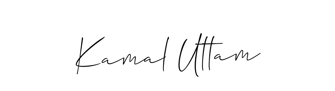 Similarly Allison_Script is the best handwritten signature design. Signature creator online .You can use it as an online autograph creator for name Kamal Uttam. Kamal Uttam signature style 2 images and pictures png